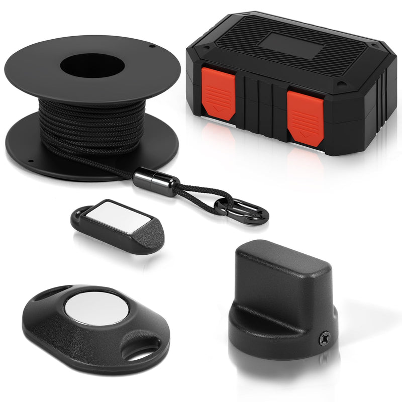 Wire Fishing Tools, Fish Tape Wire Puller Kit, Magnetic Cable Puller,Pulls Electrical Wire Behind Walls, Suitable For Indoor, Garden, Renovation, And Electrician Scenarios (Black) Black