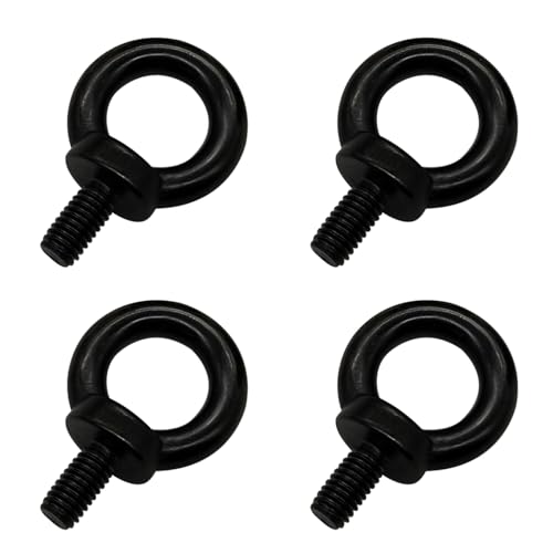 M14 Lifting Eye Bolts, Black Bolts 304 Stainless Steel (4 Pack) 4 M14