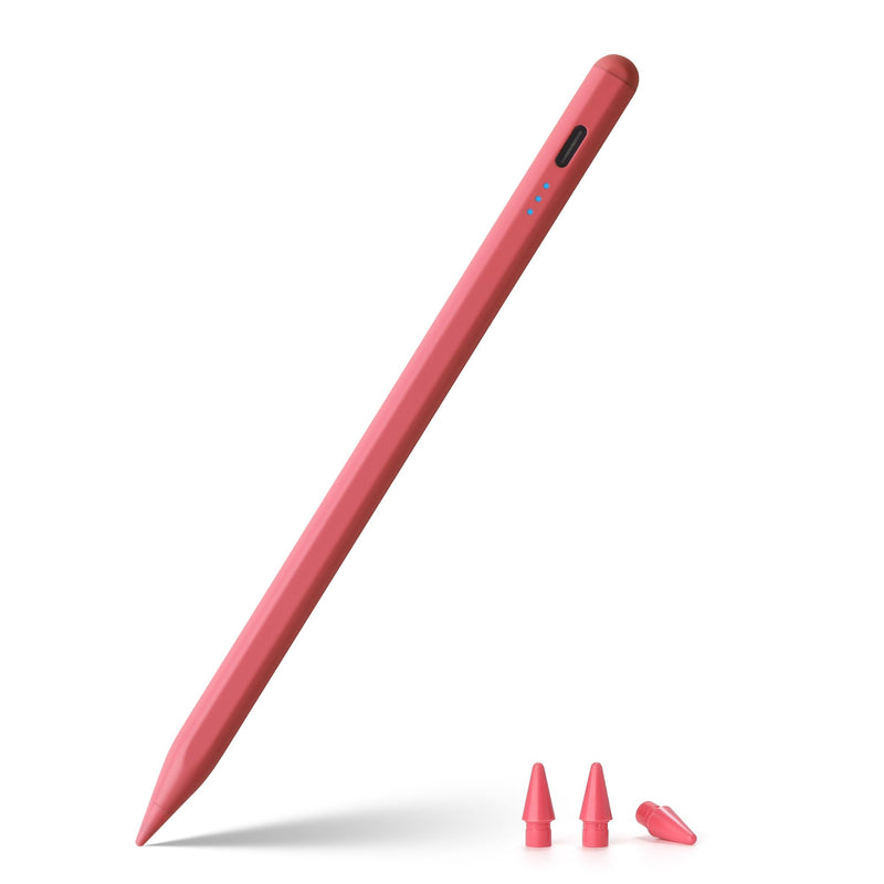 Stylus Pen for iPad, Pencil for Apple iPad A16 11th/10th/9th/8th/7th/6th Generation, iPad Air M4/M3/M2/5/4/3 Gen, iPad Pro M5 M4 13/11/12.9 inch, iPad mini A17 Pro 7/6/5th Fast Charge (Pink) Pink