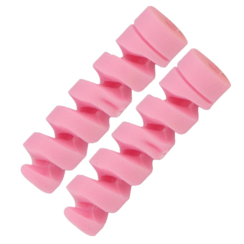 2 Pcs Charging Cable Protector TP Spiral Charger Cable Savers for Cords Micro USB Protector, Mouse Saver, Suit for Cell Phones, Computers(Pink)