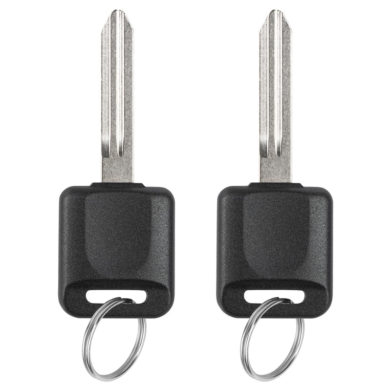 Vurkcy 46 Chip Transponder Ignition Car Key, Replacement for Nissan, New Uncut, 2Pcs, Locksmith Required
