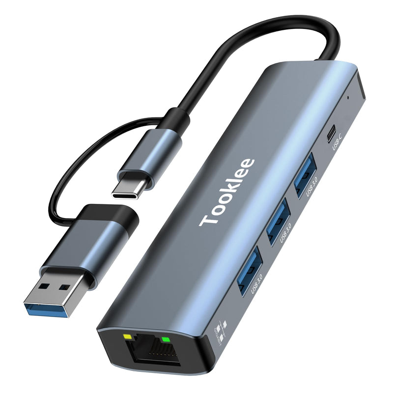 USB to Ethernet Adapter, USB 3.0 USB C Hub with Ethernet 1Gbps Network | USBC Ethernet Adapter for Laptop with USB-C Charging & USB-A 3.0, USB to RJ45 for Computer, MacBook/iPad Pro/Phone/Tablet
