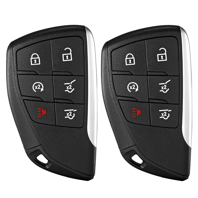2 Pcs Smart Key Fob Replacement Remote fits for GMC Yukon/Yukon XY 2021 2022 2023 2024 2025 Chevy Suburban Tahoe 2021-2025 Smart Car Keyless Entry Remote YG0G21TB2 433Mhz 13548434 13541567
