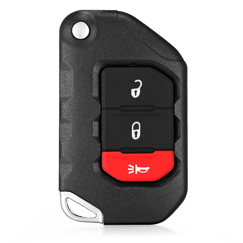 Smart Key Fob Replacement Remote fits for Jeep Wrangler 2018 2019 2020 2021 2022 2023 2024 2025 Smart Car Keyless Entry Remote OHT1130261 433Mhz 4A