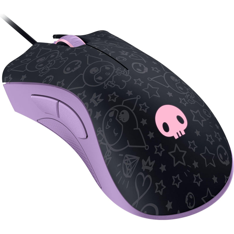 Razer DeathAdder Essential Ergonomic Wired Gaming Mouse, Kuromi Edition | 6400 DPI Optical Sensor, 5 Programmable Buttons, Mechanical Switches, Rubber Side Grips