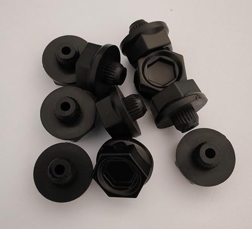 Black Wheel Cover Bolt Spoke Hostage Rivet Insert Bolts for KMC XD Series XD811 795 XD800 Misfit, 10 Pack