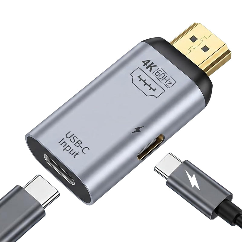 USB C to HDMI Adapter for TV - 4K60Hz UniDirectional Type C Source to HDMI 2.0 Display Converter Thunderbolt 3/4 to HDMI for i-Phone 17/16/15/i-Pad/Galaxy/MacBook/HDTV,USBC Female to HDMI Male Adapter