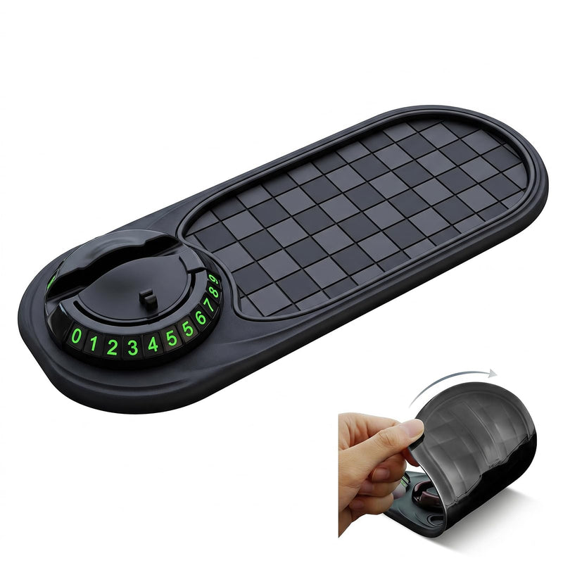 Multifunction Universal Anti Slip Mat for Car Dashboard Keys Gadgets | 3-In-1 Multifunctional 360° Rotating Anti Slip Phone Holder For Car Phone Holder Pvc Dashboard Mat, Fit For Cars, Trucks