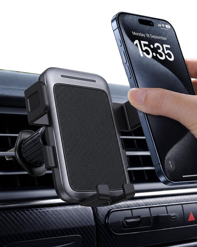 Car Vent Phone Mount, Air Vent Car Cell Phone Holder, 360° Rotating Anti-Slip Stand Compatible with Thick Case & All 4-7.2" Smartphones