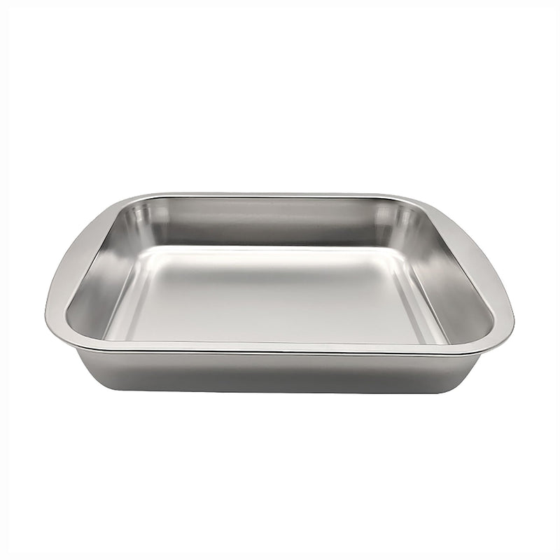 Fox Run Stainless Steel Roasting Pan, 16" x 13" Rectangular Oven Baking Pan