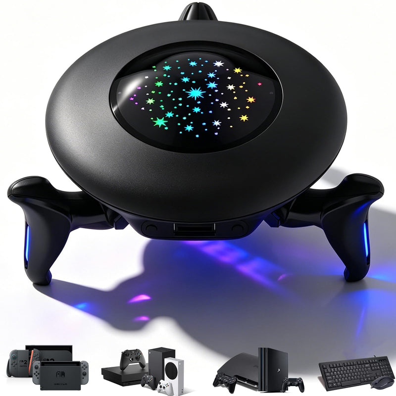 Keyboard and Mouse Adapter for Nintendo Switch/Switch 2/Xbox Series/Xbox One/PS4/PS3, Gaming Console Converter with RGB Lights, Supports Custom Keys, Sensitivity Settings, Play FPS, TPS, RPG, RTS Game