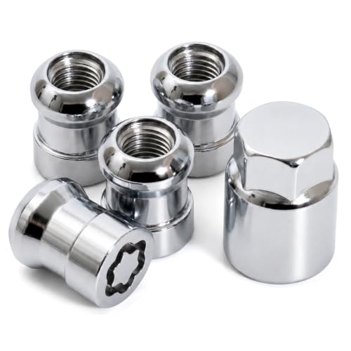 08W42-SCV-101 Wheel Lock Lug Nut Set 5-Pack Short Chrome