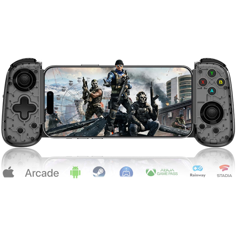 Mobile Gaming Controller for Android & ALL iPhone Series (Support USB-C & Wireless Connect) Phone Gamepad with Hall Effect Joystick, Turbo, Support Streaming, Cloud Gaming, Simulator, Plug & Play Black