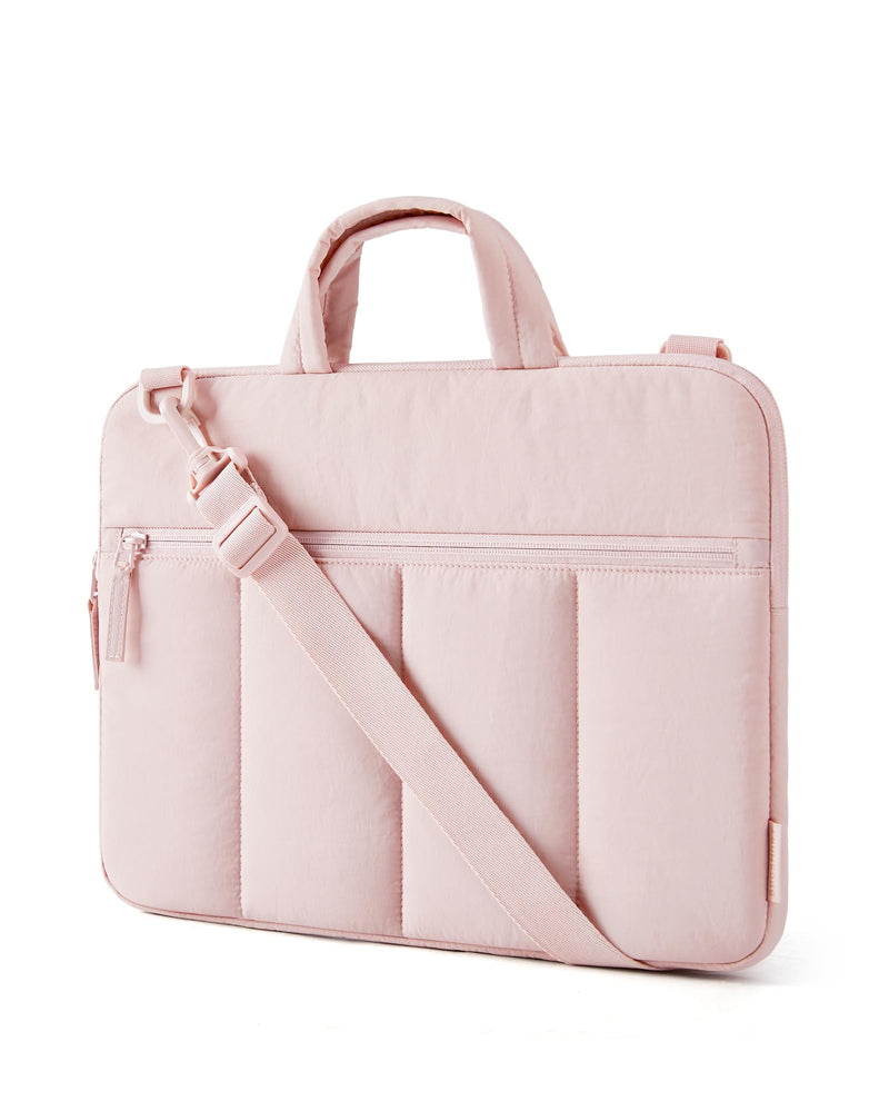 BAGSMART 13-14 Inch Laptop Sleeve with Handle Slim Protective Case for Work | Laptop Bag for Women with Strap for Business Trip College Compatible with M5 MacBook Air 13/Pro 14, HP, Dell, Lenovo, ASUS S-baby Pink 13.3-14 inch