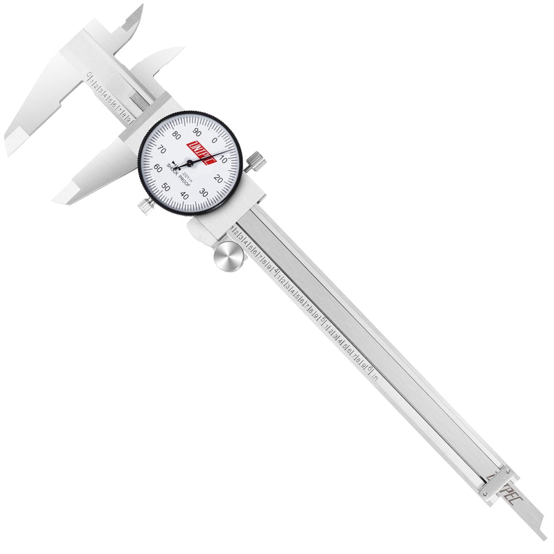 6 inch Dial Caliper, 0.001" Resolution | 0-6 inch Range, Stainless Steel,Shock-Proof Precision Vernier, Hard Carrying Case, For Machinists & DIY 0-6"