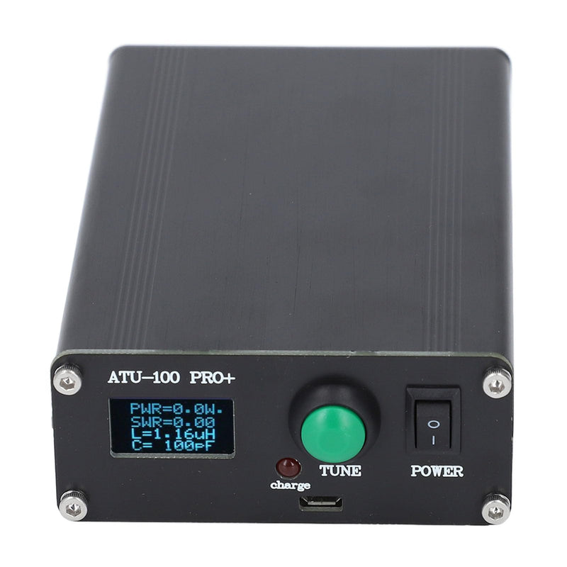 Pomya Auto Tuner for Ham Radio 1.8-55MHz | ATU 100 Pro 100W HF Tuner with Aluminum Box/Cover & OLED Display