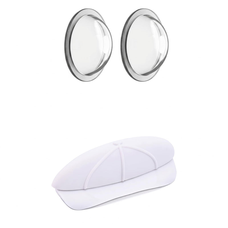 Universal Backup Camera Rain Cover and Sun Visor, Flexible Silicone Rear View Lens Protector Shield for Cars, Trucks & SUVs, Reduces Sun Glare & Water Drops (White) White