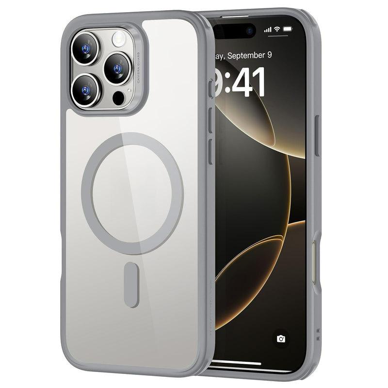 Compatible for iPhone 16/17 CaseSet, Magnetic Translucent Matte Case, Military-Grade Protection, Classic Series (Frosted Grey Set,iPhone 15 Pro Max) Frosted Grey Set iPhone 15 Pro Max