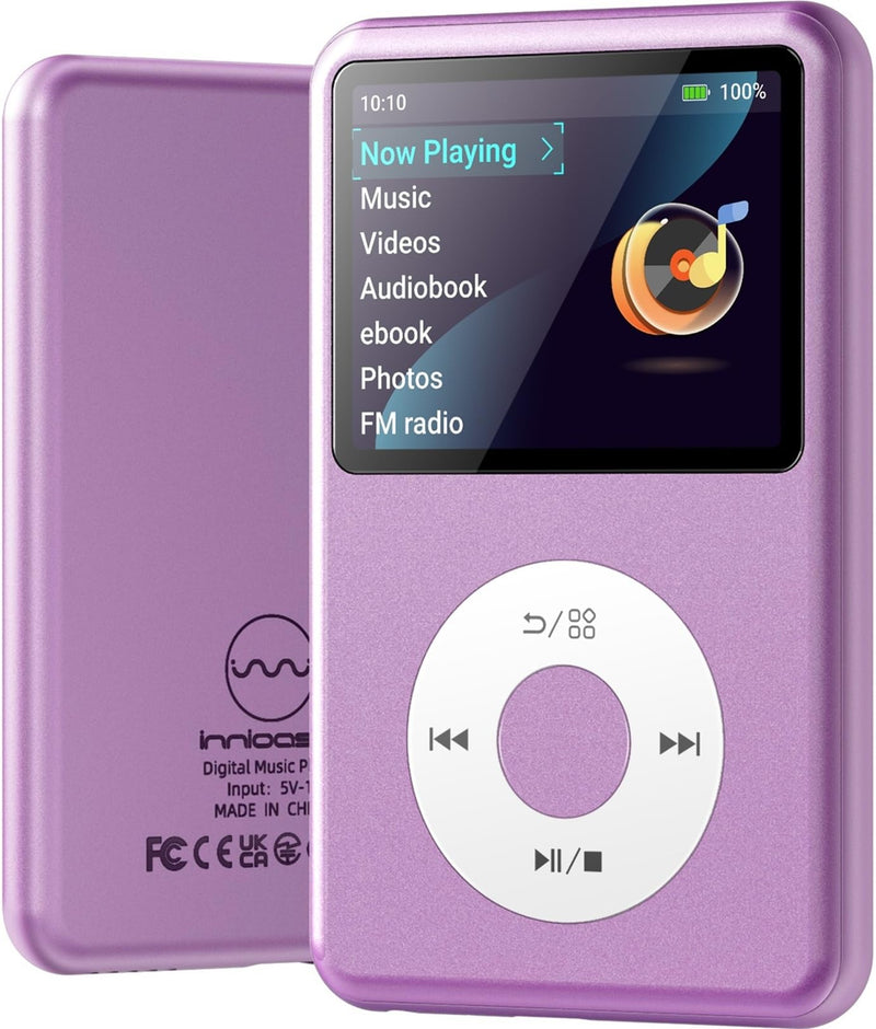 MP3 Player with Bluetooth Y1 64GB Video EBOOK Purple