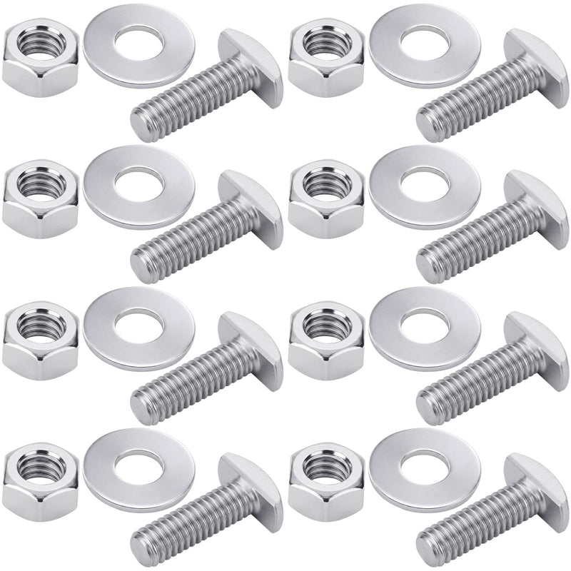 8 Sets 5/16-18 T-Bolts, Nuts, and Washers Compatible with G3, Marine Hardware, Polarkraft, Ambush, and Mirrocraft Boat Rails