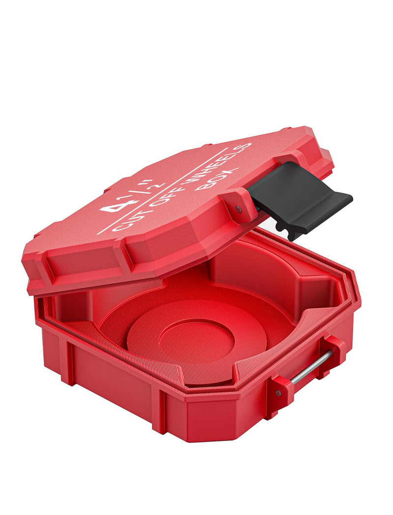 4.5 Inch Grinder Cutoff Wheel Portable Storage Case Organizer, Red 4.5 inches