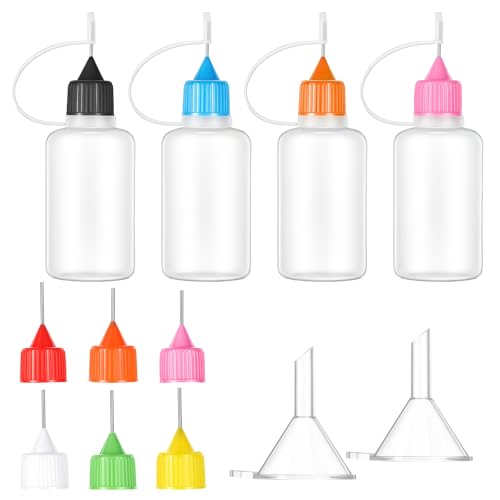 4 Pack Precision Tip Applicator Bottle, Glue Bottles with Fine Tips