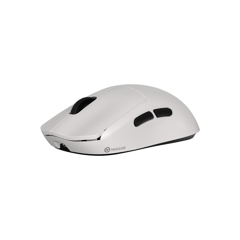 Hexgears H9 Gaming Wireless Mouse, White | 12500 Dpi Optical Sensor, 60g Lightweight, 5 Programmable Buttons, Sword Micro Switch, Web Drive, 150 Hr Battery, for PC&MAC
