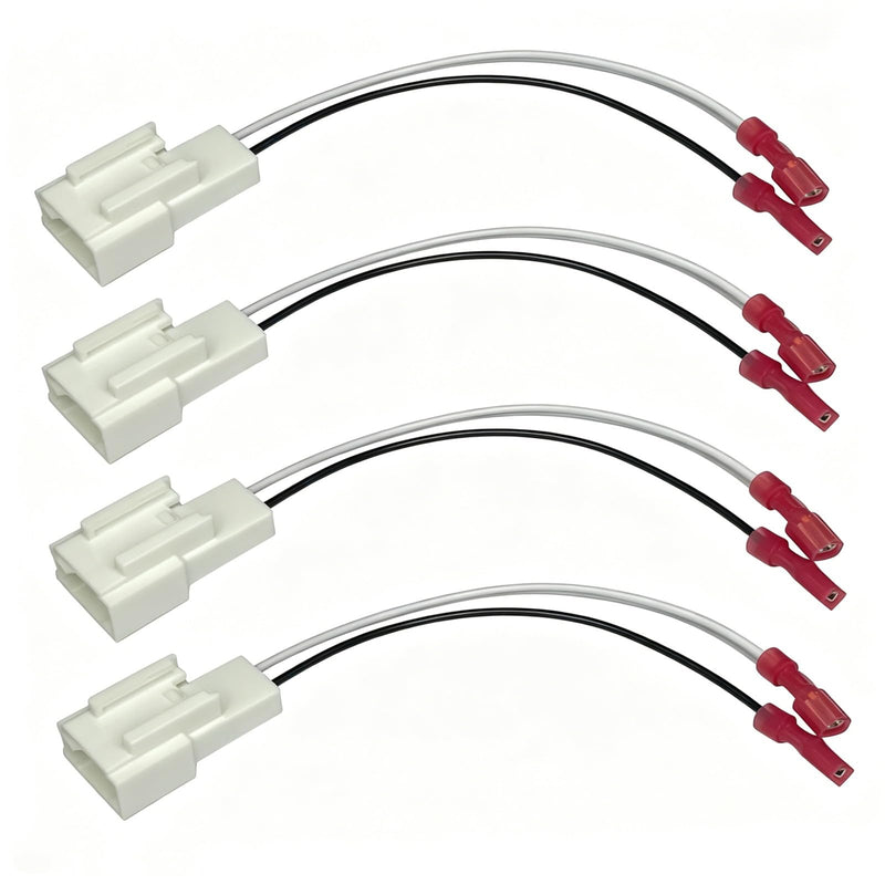Car Door Speaker Harness Adapter, Audio Bass Speaker Wiring Harness, Stereo Plug Adapter, Subwoofer Wire Modification Cable Conversion Accessories, Compatible with Mitsubishi Subaru (4PCS)
