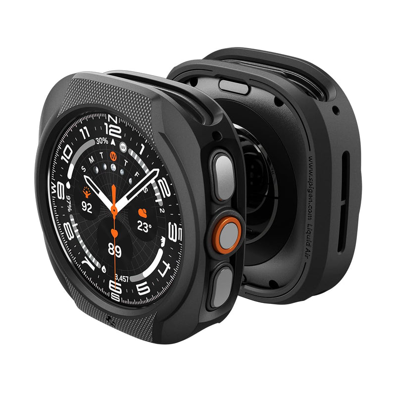 Spigen Liquid Air for Samsung Galaxy Watch Ultra 2 Case (2026) | Lightweight Flexible Slim Scratch Resistant Shock Proof TPU Cover - Matte Black