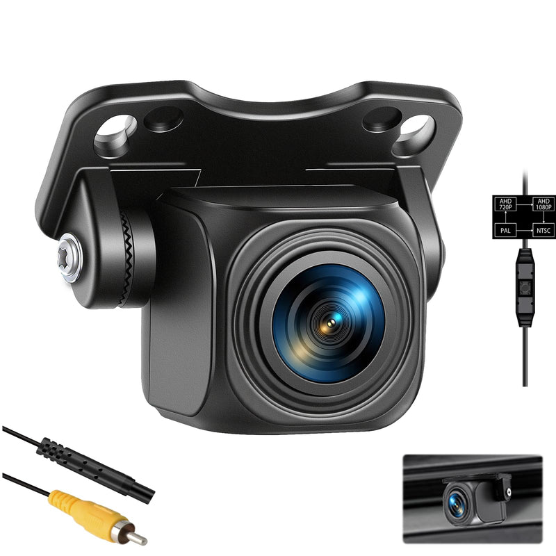 AHD 1080P Backup Camera for Car Back up Camera Metal Housing OEM Bracket | 8 Signal Mode 170 Degree Wide Angle Reverse Rear View Camera for Car Vehicle SUV RV Night Vision IP69 Waterproof