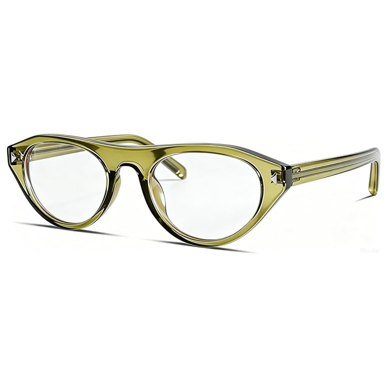 HJSTES Cateye Blue Light Glasses for Woman Men 2026 Trendy Oval Cat Eye Frame Bluelight Blocking for Computer/Reading/Selfie Green Blue Light Glasses