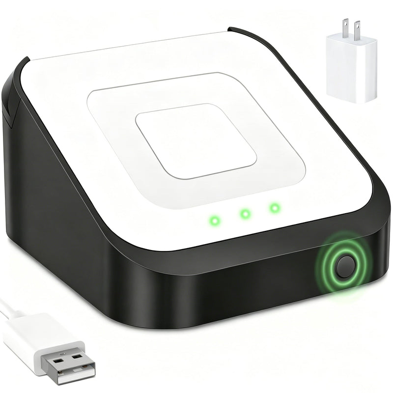 Square Dock for Square Reader 2nd Generation, Holder Stand for Square Card Reader 2nd Generation, Smart Anti-Sleep Button Portable Anti-Slip (No Reader, Cable and Wall Charger Included Only