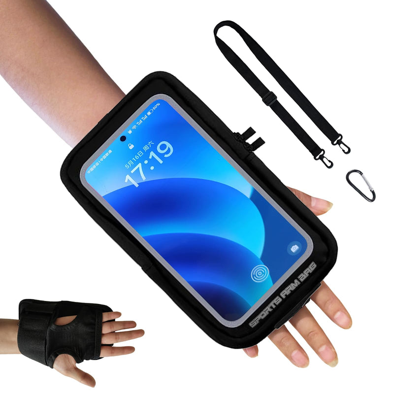 Wristband Phone Holder for Running, Forearm Armbands, Running Armband with Card Slot for iPhone Pro Max Plus (16/15/14/13/12/11/X/XR) Galaxy S24/S10, Cell Phone Armband Up to 7.0'' Phone