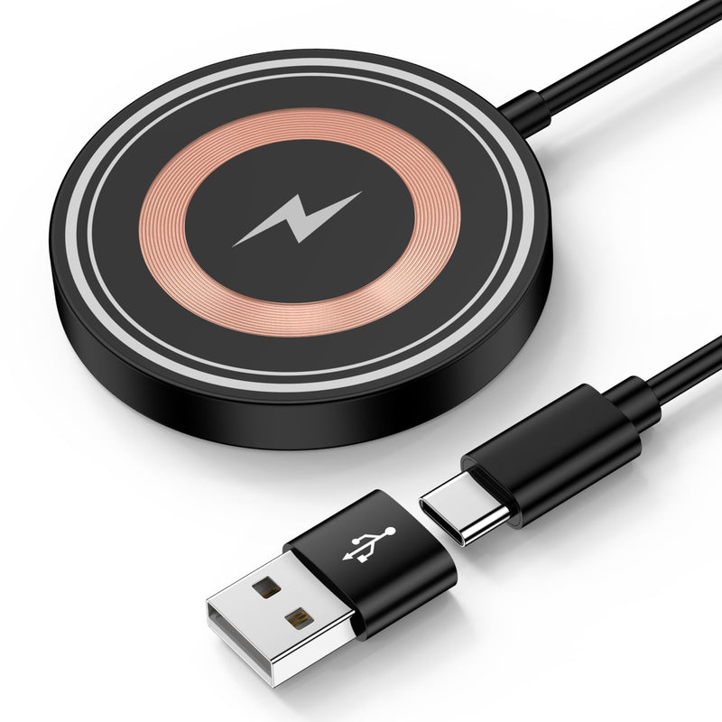 for Google Pixel 10 Pro XL, Magnetic Wireless Phone Charger Magsafe Pad | for Pixel 10a, 10, 10 Pro, 10 Pro Fold, 9a, 9, 9 Pro, 9 Pro XL, 8, 8 Pro, 7, 7 Pro, 6, Buds Pro 2, 4FT Wire Less Charging Mat Black