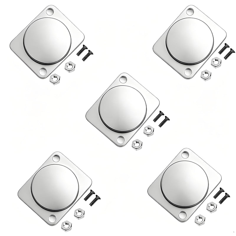 5PCS Panel Mount Blank Plates D Series Metal Rack Mounting Plates for Chassis Connectors XLR Connectors Ideal for Custom Installations Professional Grade Panel Mount Blank Plates(Silver)