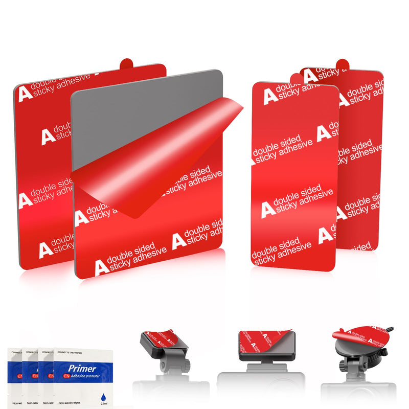 Dash Cam Sticky Pads - Double Sided Heat Resistant Adhesive for Car | Dashcam Suction Mount Replacement. Glue Adhesive Sticker. For GPS, windshield, dashboard. Strong high-temp adhesive.