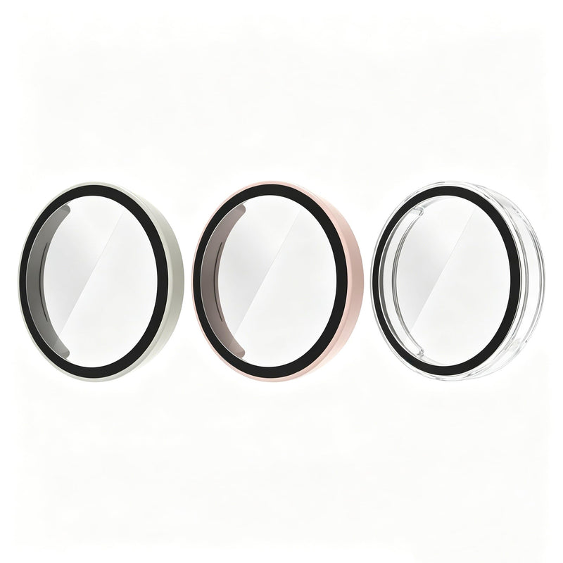 3 Pack Garmin Lily2 Smartwatch Screen Protector Case, Transparent+White+Pink