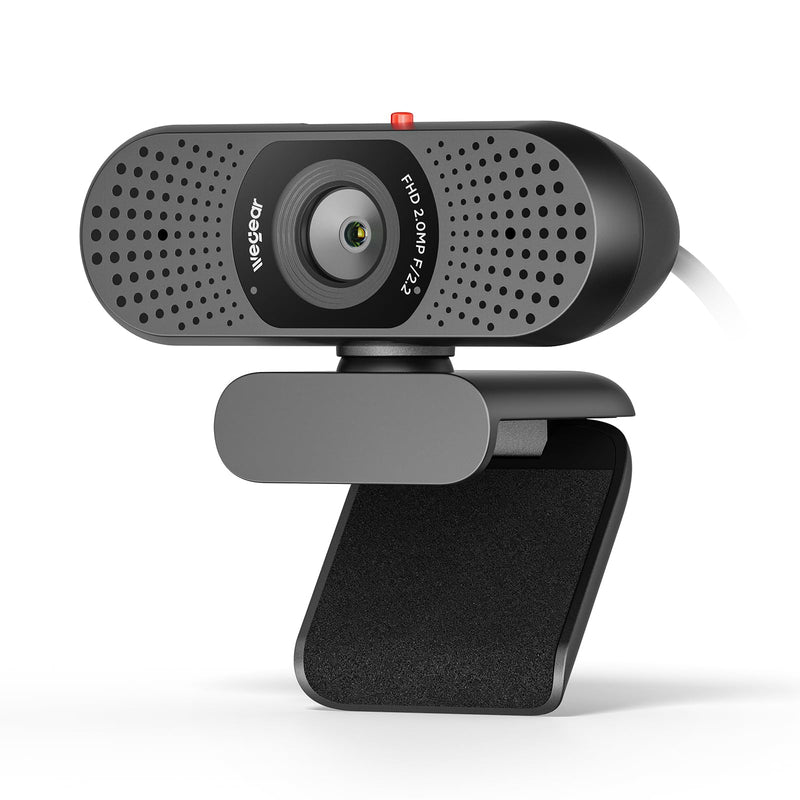 wegear Full HD 1080p Webcam for PC, Laptop & Desktop, Built-in Dual Microphones, Privacy Cover, 85°FOV, Fixed Focus, Plug & Play USB-A Computer Camera for Zoom, Teams, FaceTime, Google Meet, Streaming