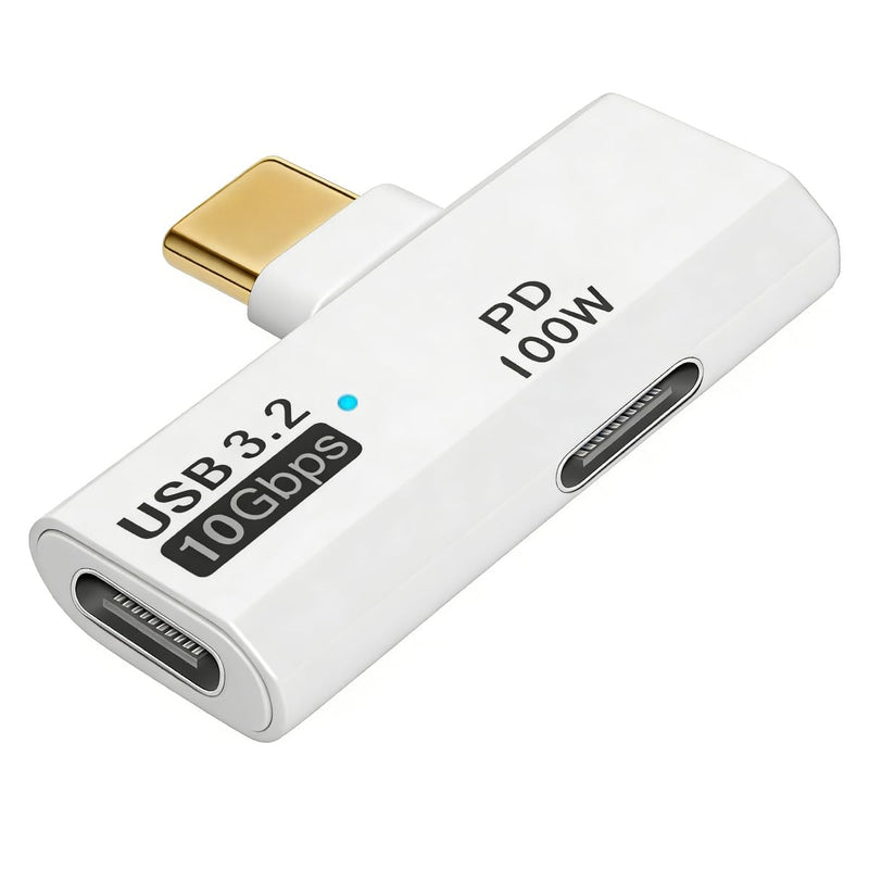 USB C Splitter 2 in 1 Adapter, 100W PD Fast Charging & 10Gbps Data Transfer | USB C OTG Adapter, USB C Male to Dual Female Extender for iPhone 15 Pro Max, Steam Deck, MacBook, iPad, Galaxy S24