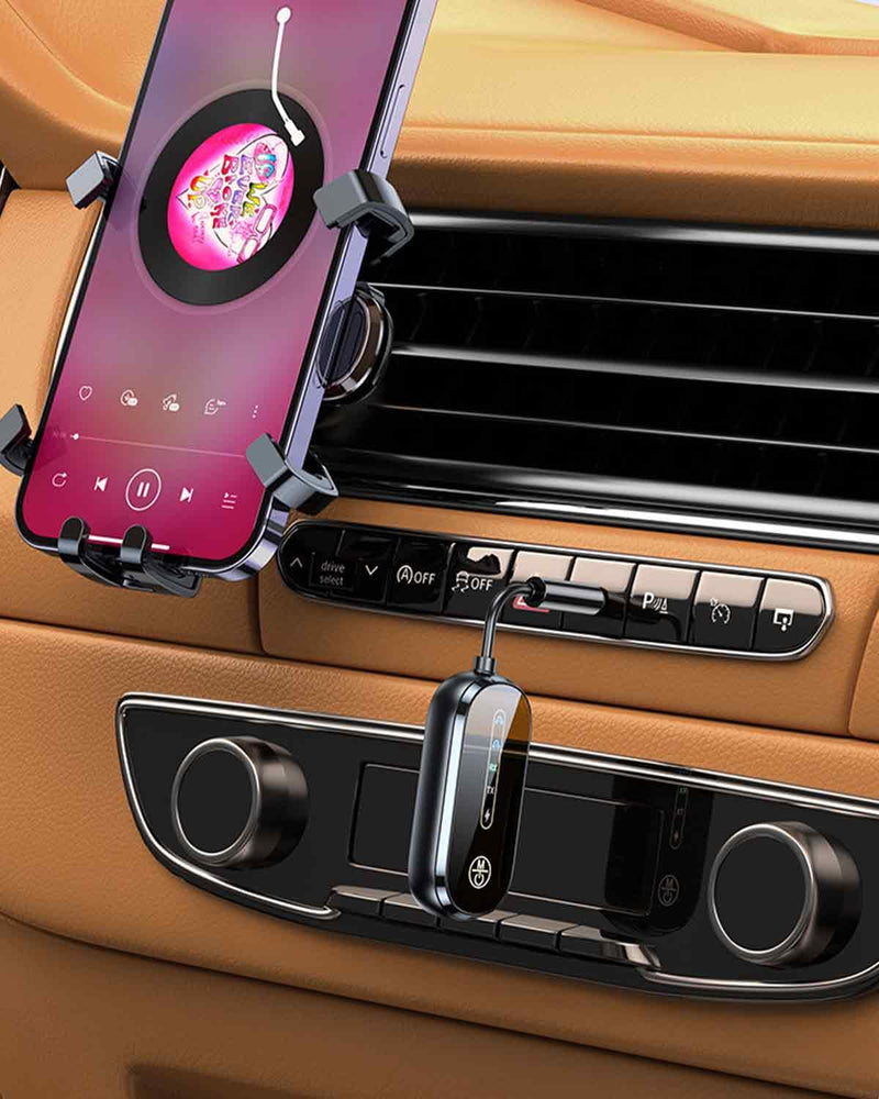 Bluetooth 5.5 Audio Adapter Transmitter Receiver Wireless Audio Adapter for Travel TV Car Home Stereo Black