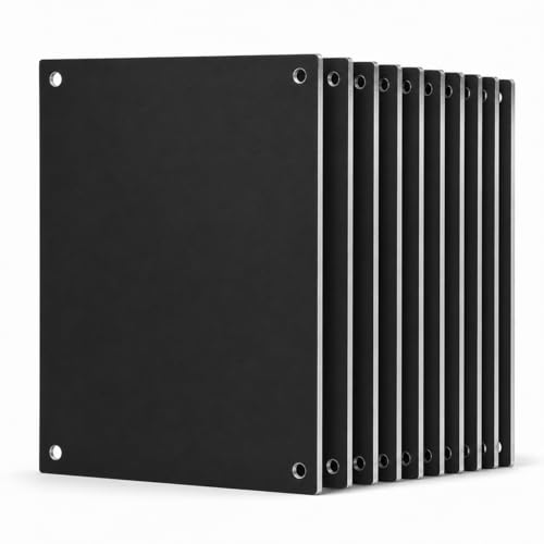 10 Pack 5052 Black Aluminum Sheets 5" x 7" x 1mm