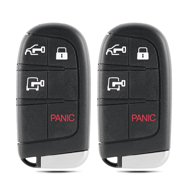 4-Btn Remote Key Fob Replacement for Ram ProMaster 1500 2500 3500 2022-2025 | 2 Pack Keyless Entry Remote for ProMaster Car Owner Replace or Spare Key 4 Buttons Design M3N-40821302 7FF24LXHAB