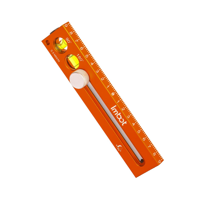 Imbot Adjustable Woodworking Leveling & Marking Ruler， 4-Inch Multi-Angle Tool With 90° And 180° Spirit Levels For Precise Carpentry, Scribing, Horizontal Alignment