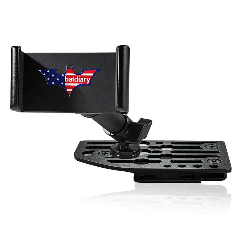 for 2026 2025 Jeep Wrangler 4xe Gladiator Alloy Phone Mount Compatible with 2024 2025 2026 Jeep Wrangler JL 4xe & Gladiator Accessories Metal Cell Phone Holder Dash Platform Mount (Driver)