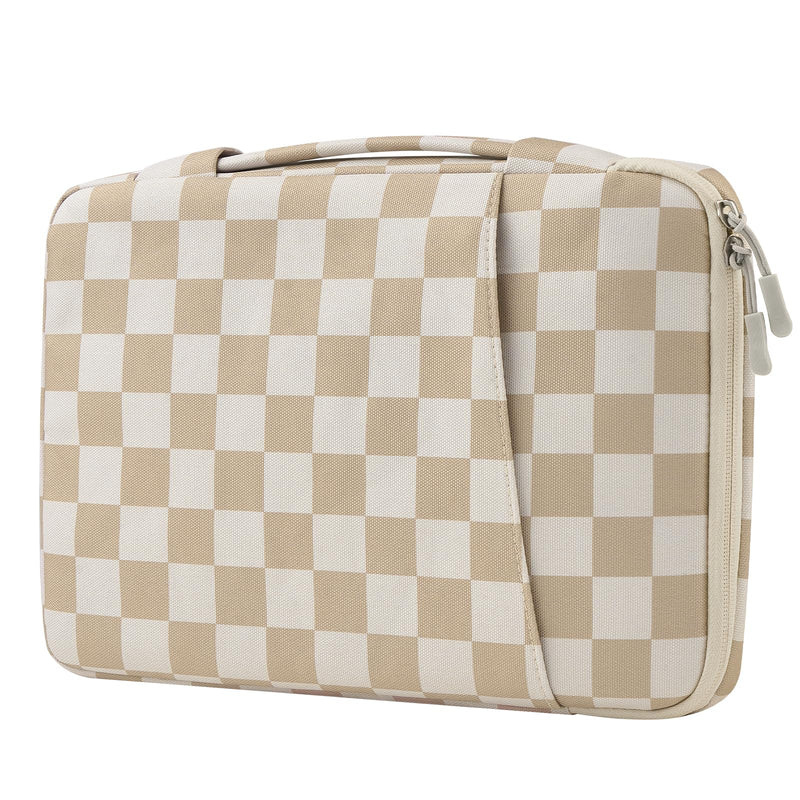 ProCase Laptop Sleeve for MacBook Neo 13 Inch 2026 -Checkered | Model A3404, A18 Pro, Protective Travel Carrying Case with Accessory Pocket & Carry Handle, Cute Pattern Sleeve for Girls Checkered