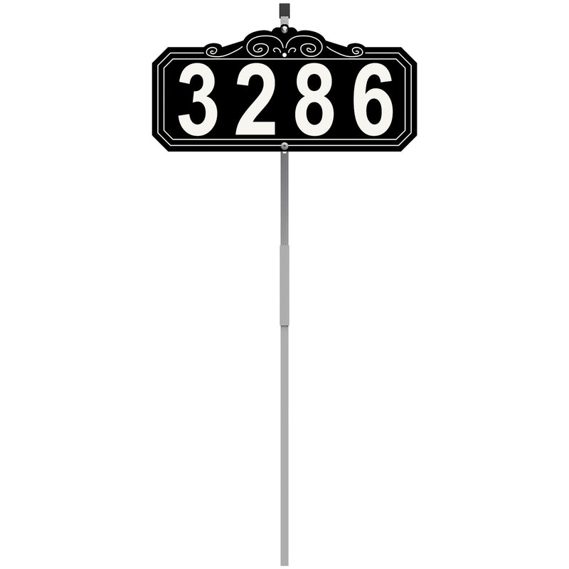 House Numbers for Outside,Yard Address Signs with Stakes, 28 x 13.4 InchWaterproof, Rustproof, House Number Yard Sign, Mailbox Number, Address Plaque. Use. Street, Home, Hotel, Office. (Black(Ground Mount)) Black(Ground Mount)