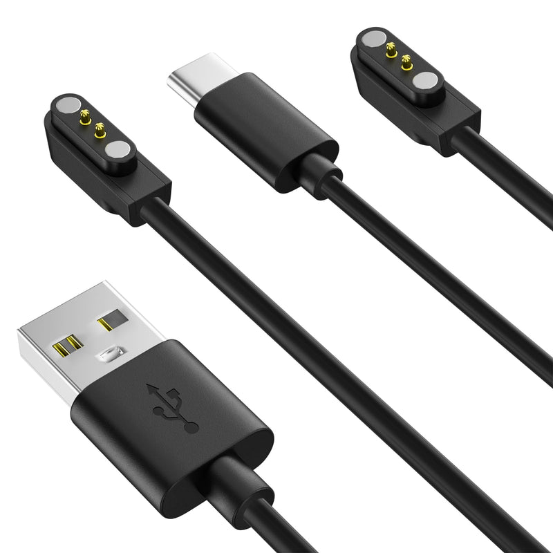 Charging Cable for Smart Watch, USB/USB-C to Magnet Charging Cable for IDW13/15/16/17, IDW19/20/25/26/28,SW021/023/025,ID205L ID205G/205U/205S/206/216 (3.1ft)
