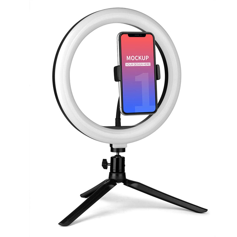 10" Ring Light with Tripod Stand & Phone Holder 3 Color Modes & 10 Brightness Levels for Photography/Makeup/Live Stream/YouTube