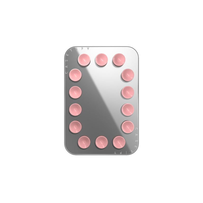 CASETiFY Snappy Snap & Stick Mirror Cardholder Stand Magsafe Compatible - Primrose Pink Primrose Pink (Mirror)