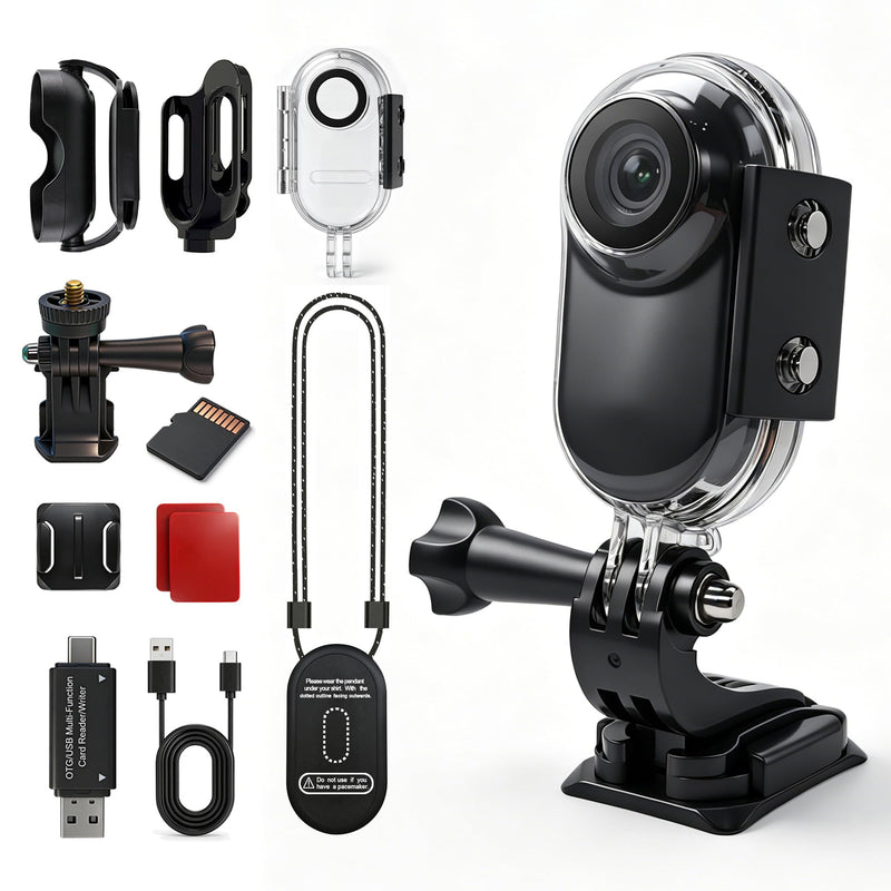 Mini Body Camera with Audio and Video Recording for Snorkeling(Black)